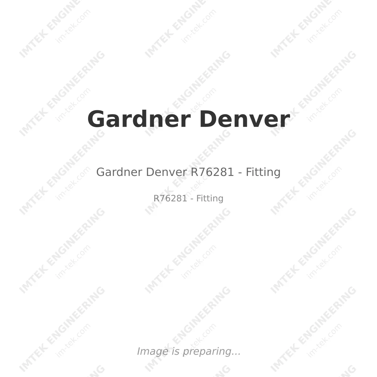 Gardner Denver Gardner Denver R76281 - Fitting - R76281 - Fitting