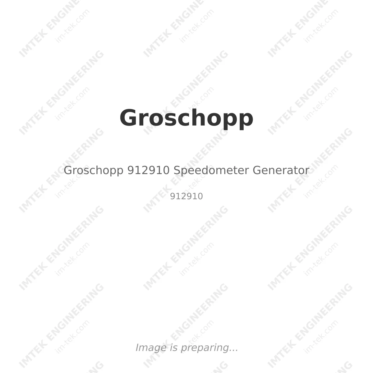 Groschopp Groschopp 912910 Speedometer Generator - 912910