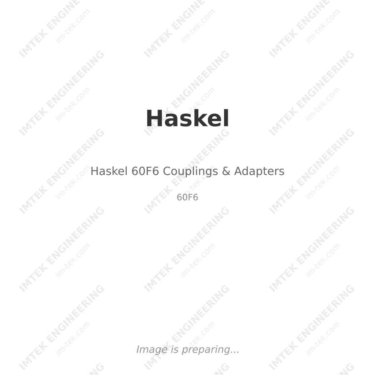 Haskel Haskel 60F6 Couplings & Adapters - 60F6