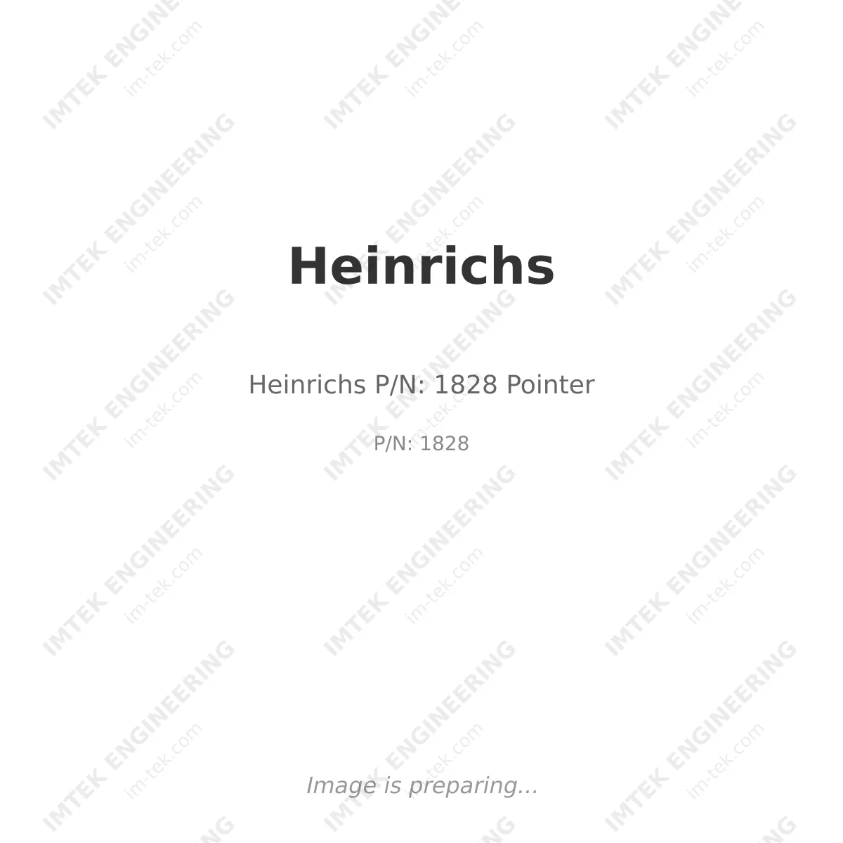 Heinrichs Heinrichs P/N: 1828 Pointer - P/N: 1828