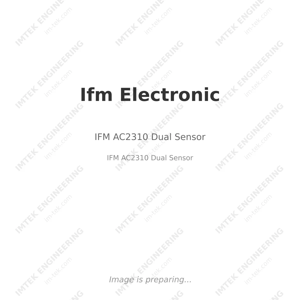 Ifm Electronic IFM AC2310 Dual Sensor - IFM AC2310 Dual Sensor