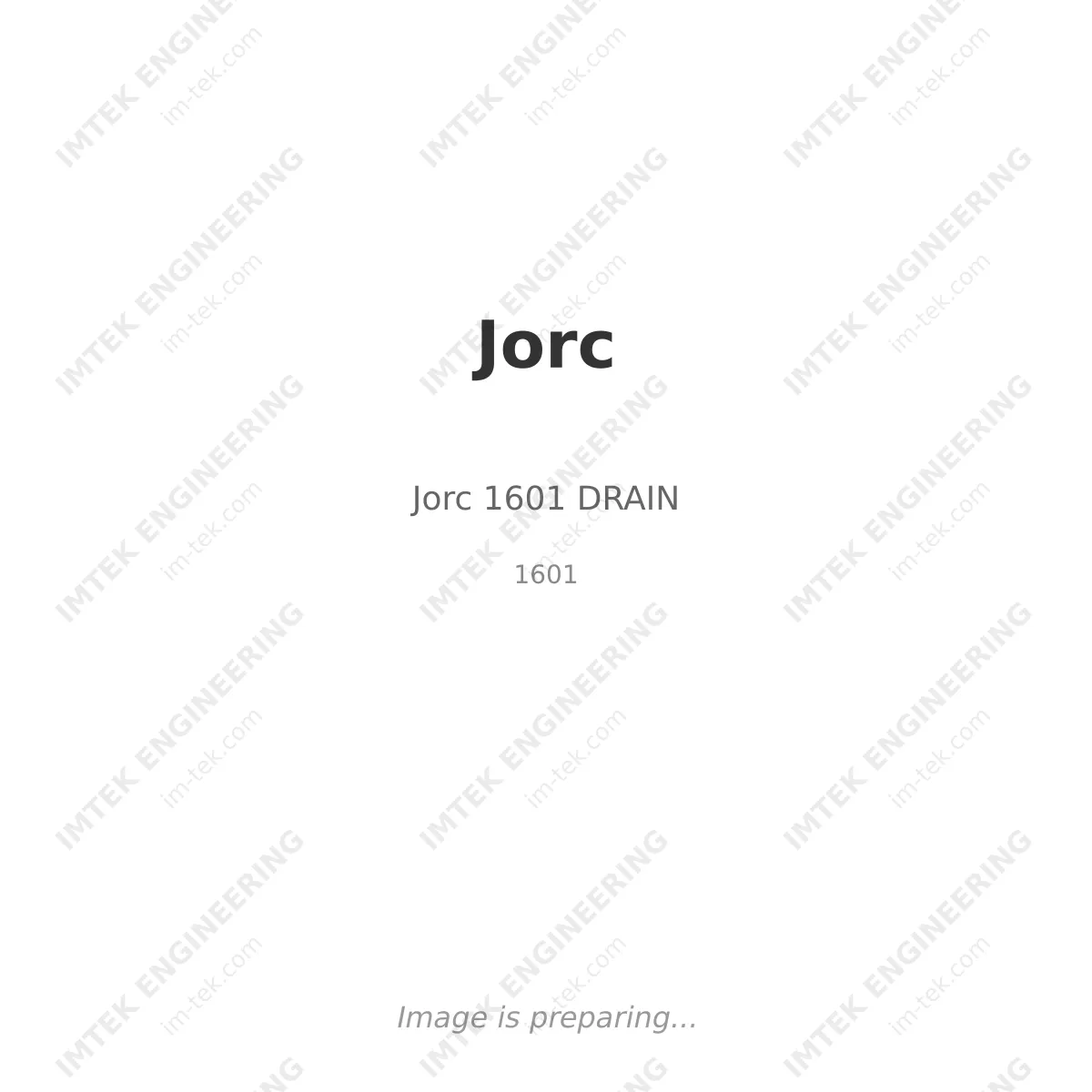 Jorc Jorc 1601 DRAIN - 1601