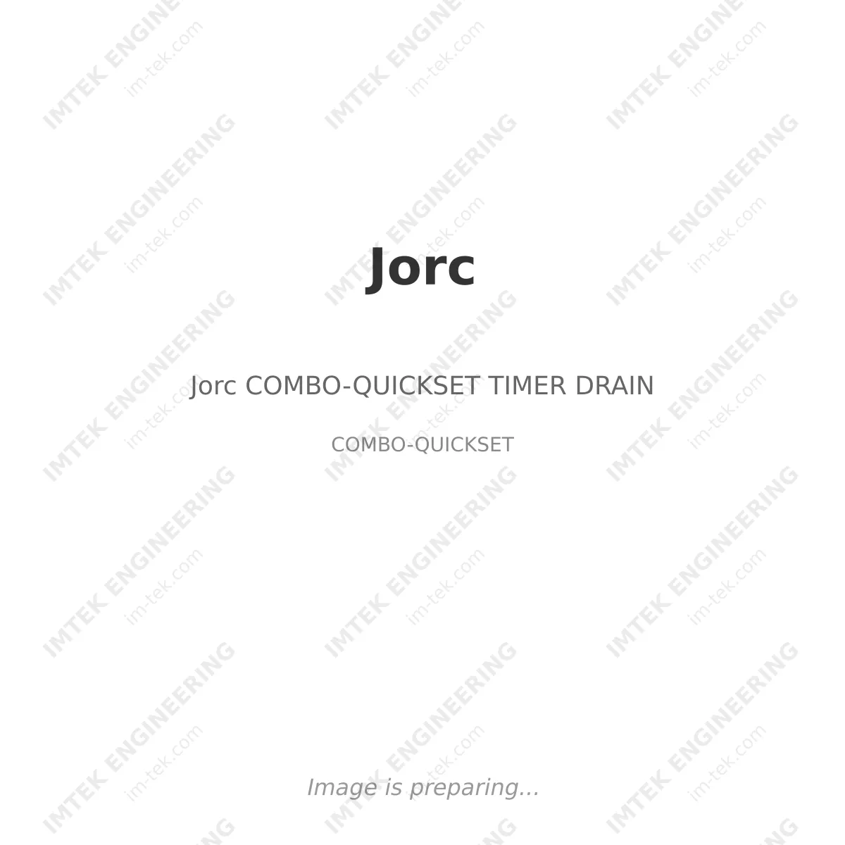 Jorc Jorc COMBO-QUICKSET TIMER DRAIN - COMBO-QUICKSET