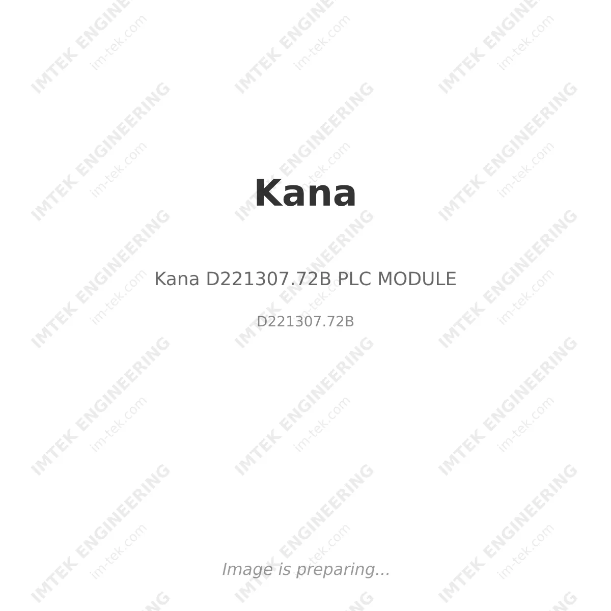 Kana Kana D221307.72B PLC MODULE - D221307.72B