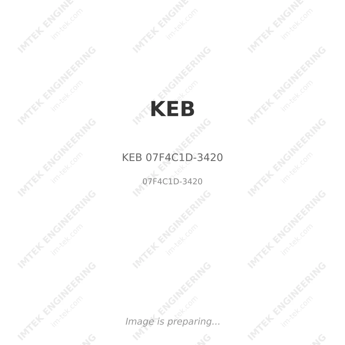 KEB KEB 07F4C1D-3420 - 07F4C1D-3420