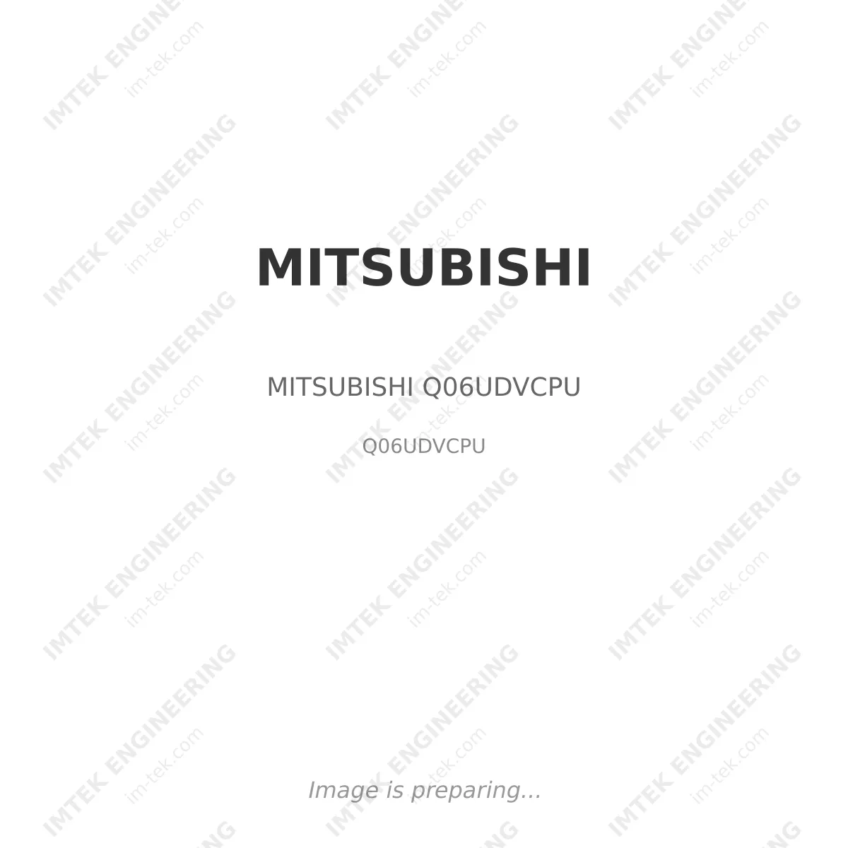 MITSUBISHI MITSUBISHI Q06UDVCPU - Q06UDVCPU