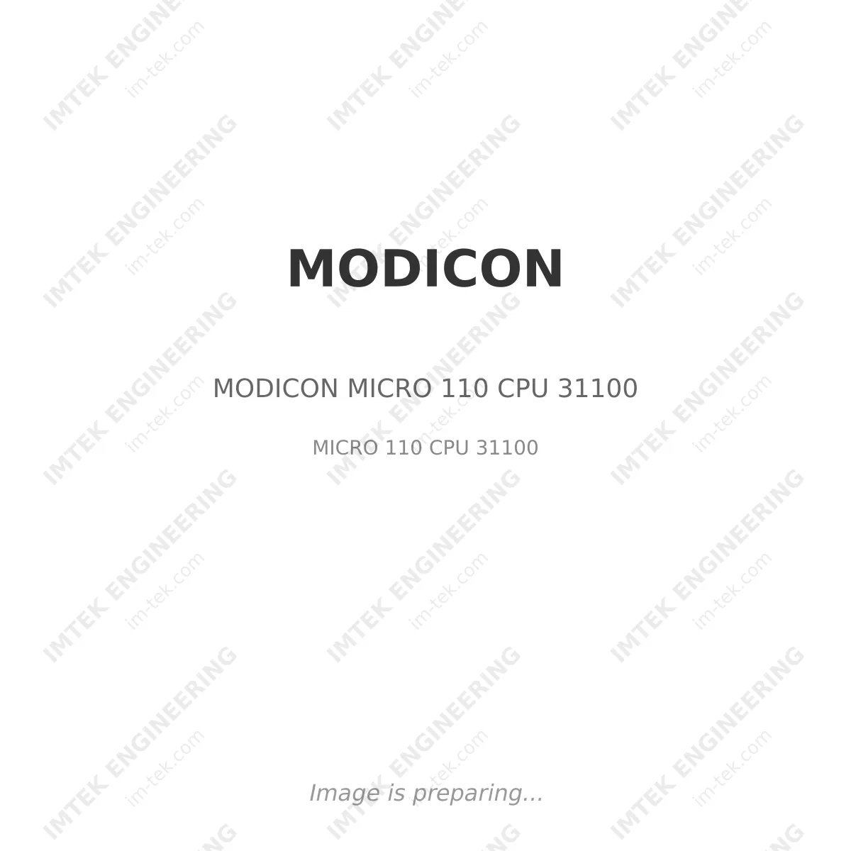MODICON MODICON MICRO 110 CPU 31100 - MICRO 110 CPU 31100