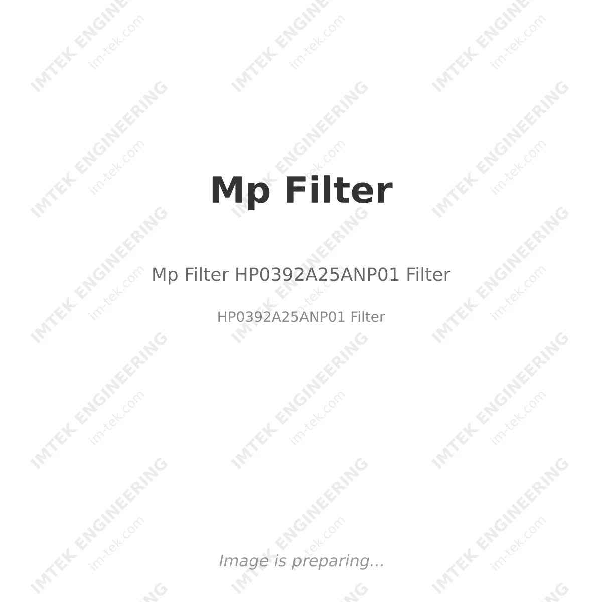 Mp Filter Mp Filter HP0392A25ANP01 Filter - HP0392A25ANP01 Filter