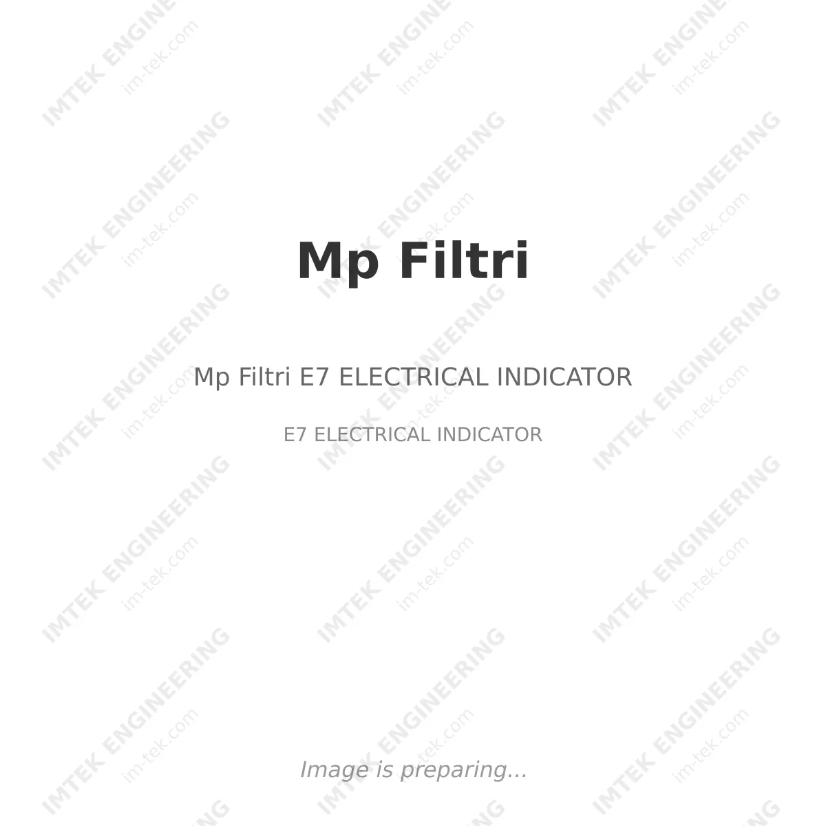 Mp Filtri Mp Filtri E7 ELECTRICAL INDICATOR - E7 ELECTRICAL INDICATOR