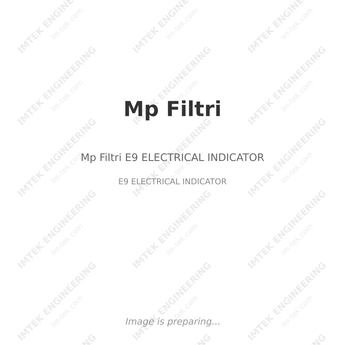 Mp Filtri Mp Filtri E9 ELECTRICAL INDICATOR - E9 ELECTRICAL INDICATOR