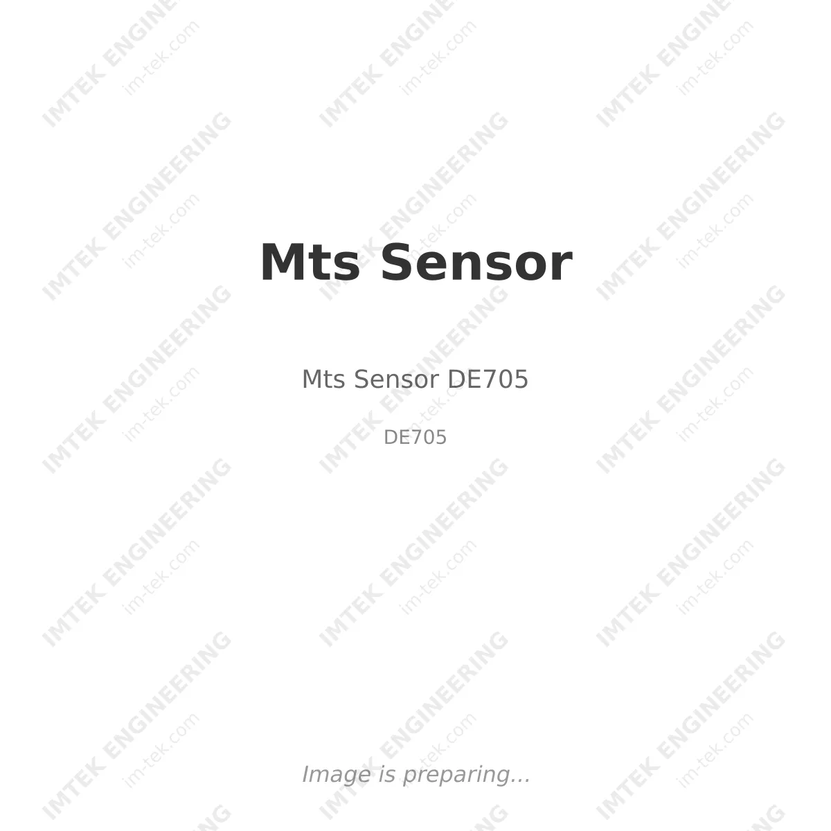 Mts Sensor Mts Sensor DE705 - DE705