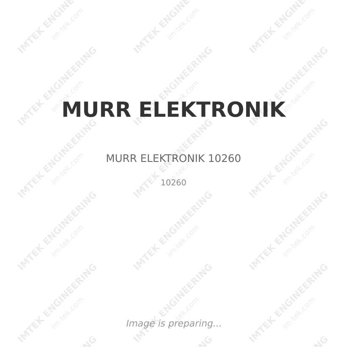 MURR ELEKTRONIK MURR ELEKTRONIK 10260 - 10260