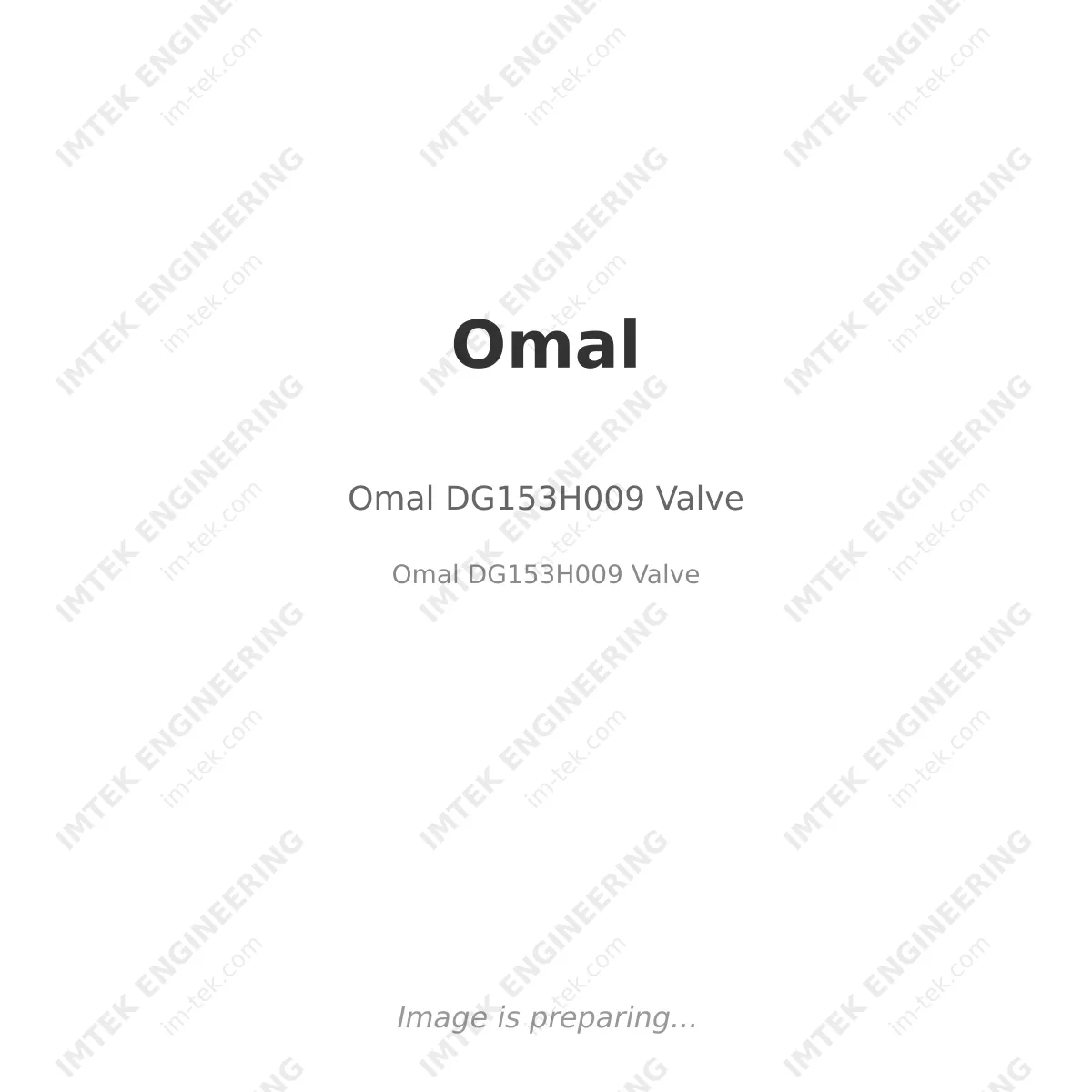 Omal Omal DG153H009 Valve - Omal DG153H009 Valve