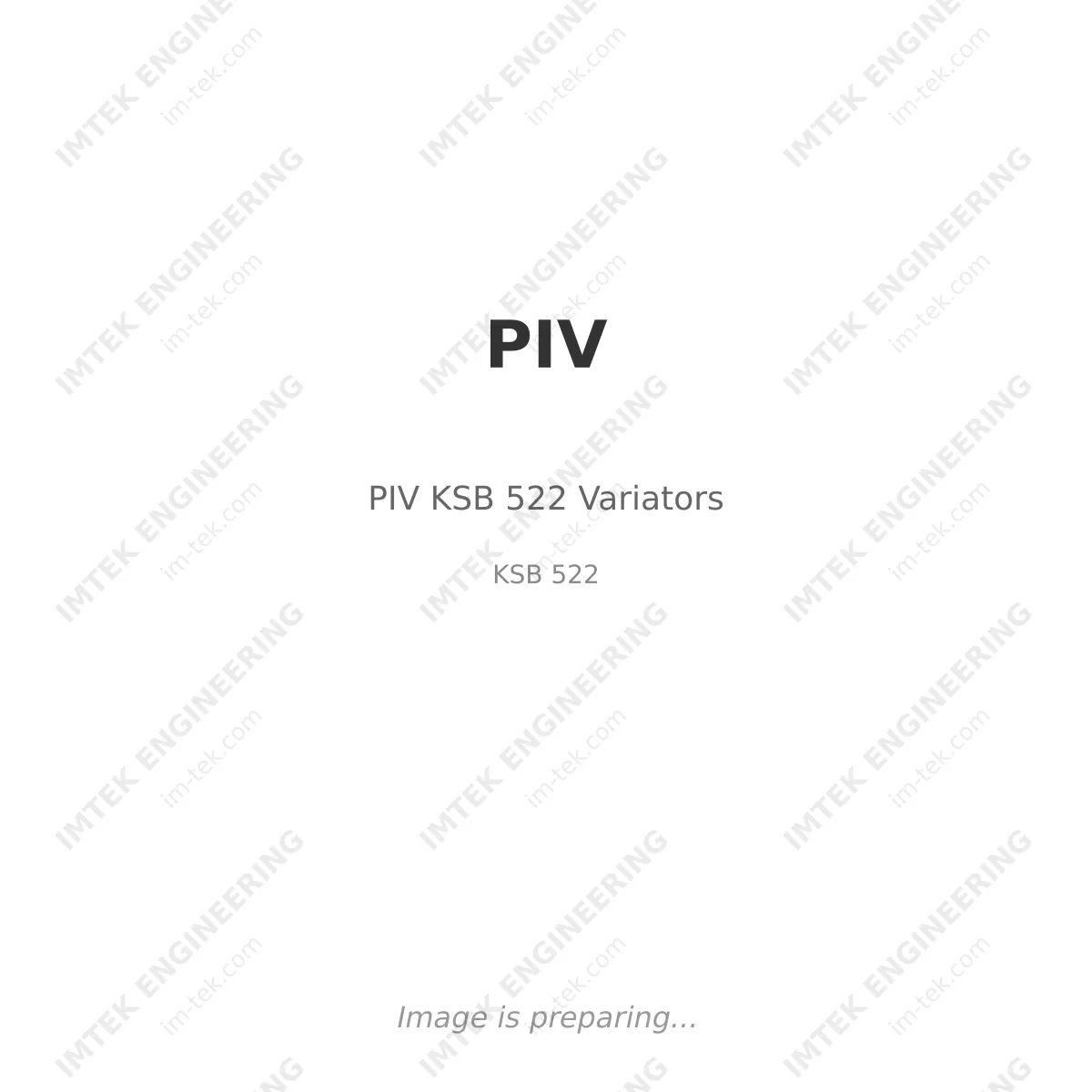 PIV PIV KSB 522 Variators - KSB 522