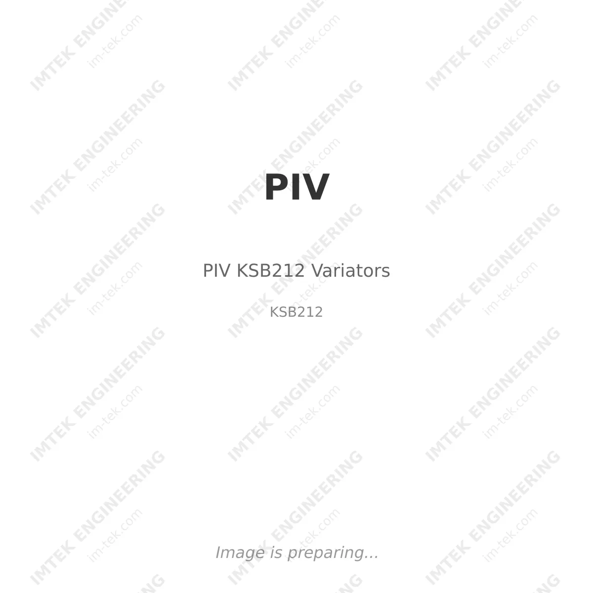 PIV PIV KSB212 Variators - KSB212