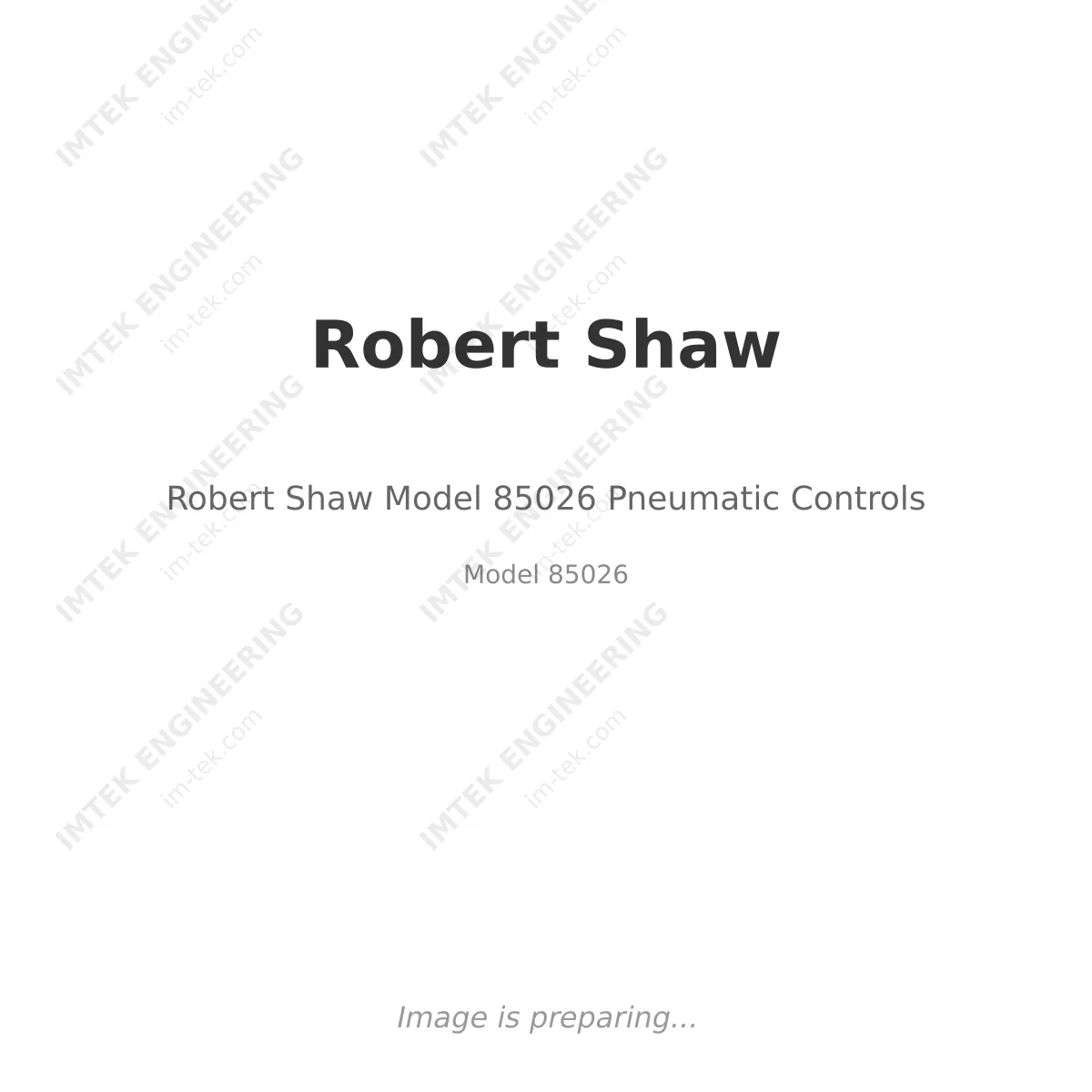 Robert Shaw Robert Shaw Model 85026 Pneumatic Controls - Model 85026