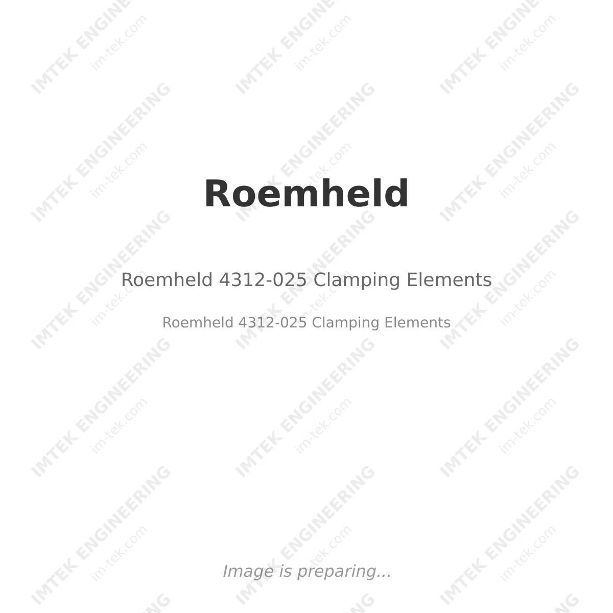 Roemheld Roemheld 4312-025 Clamping Elements - Roemheld 4312-025 Clamping Elements