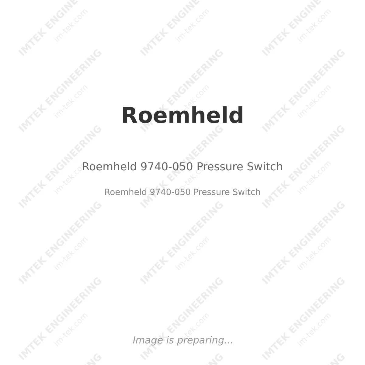 Roemheld Roemheld 9740-050 Pressure Switch - Roemheld 9740-050 Pressure Switch