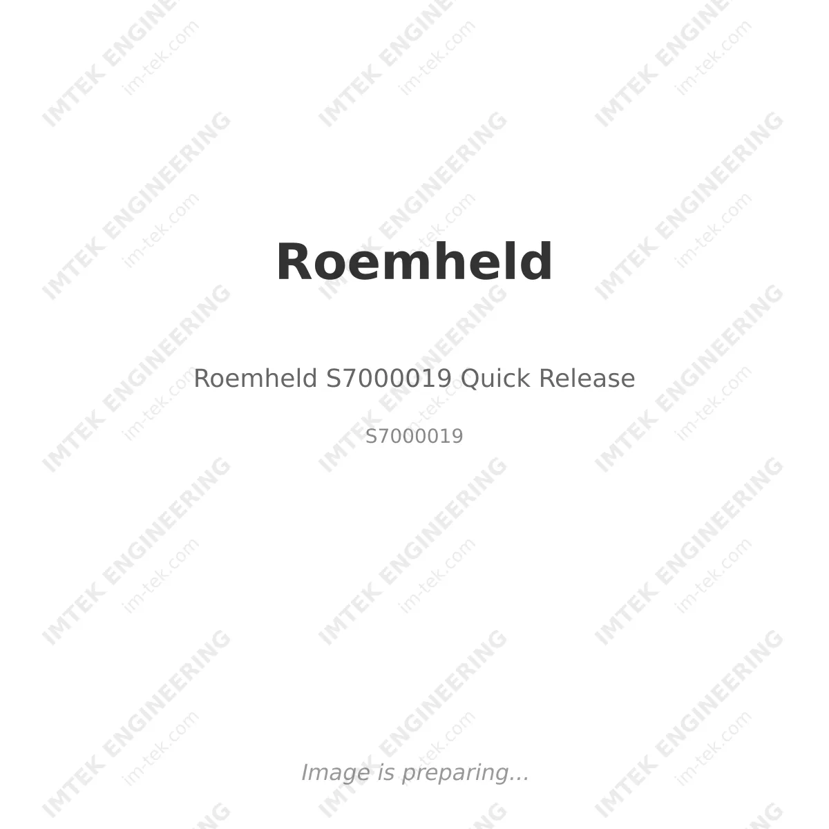 Roemheld Roemheld S7000­019 Quick Release - S7000­019