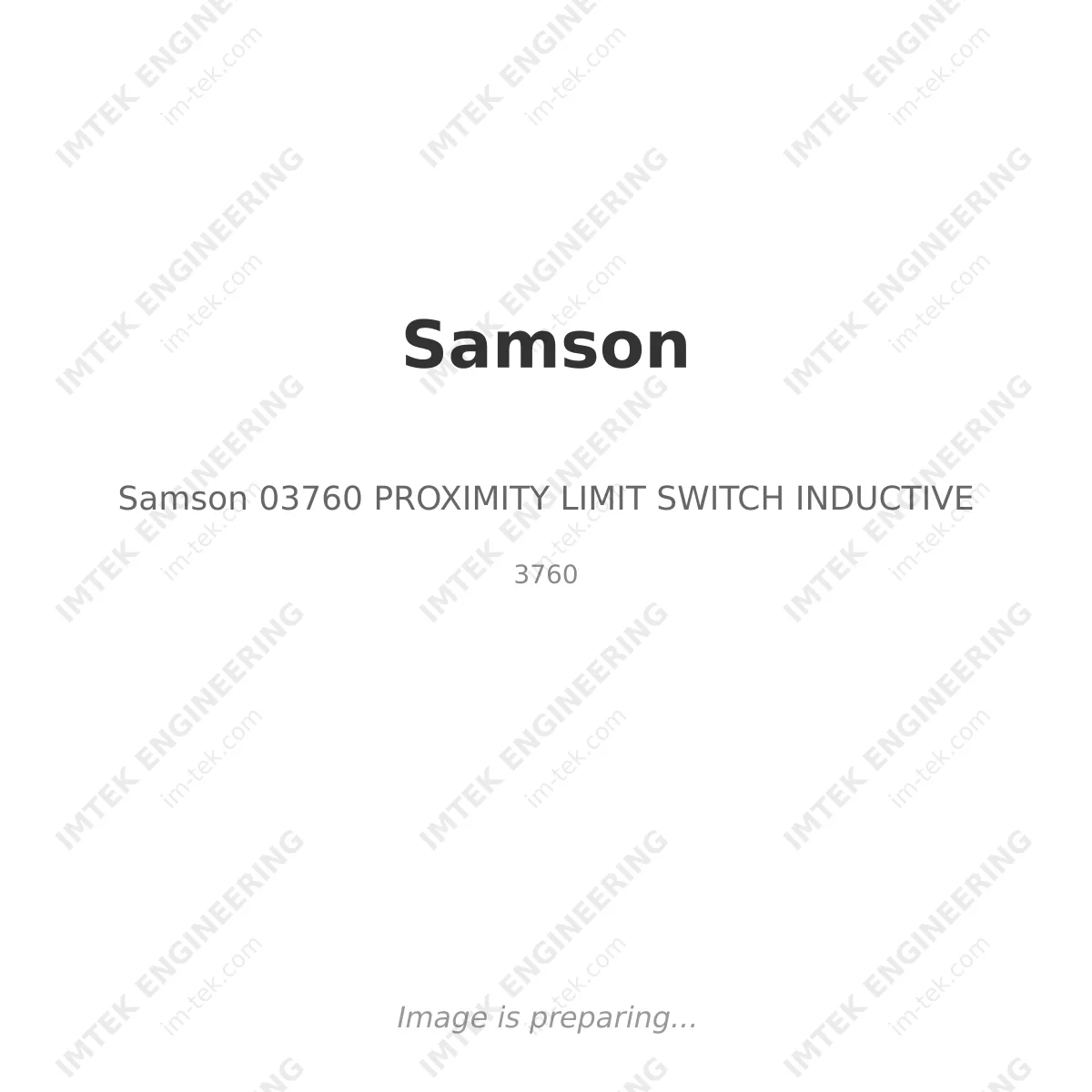 Samson Samson 03760 PROXIMITY LIMIT SWITCH INDUCTIVE - 3760