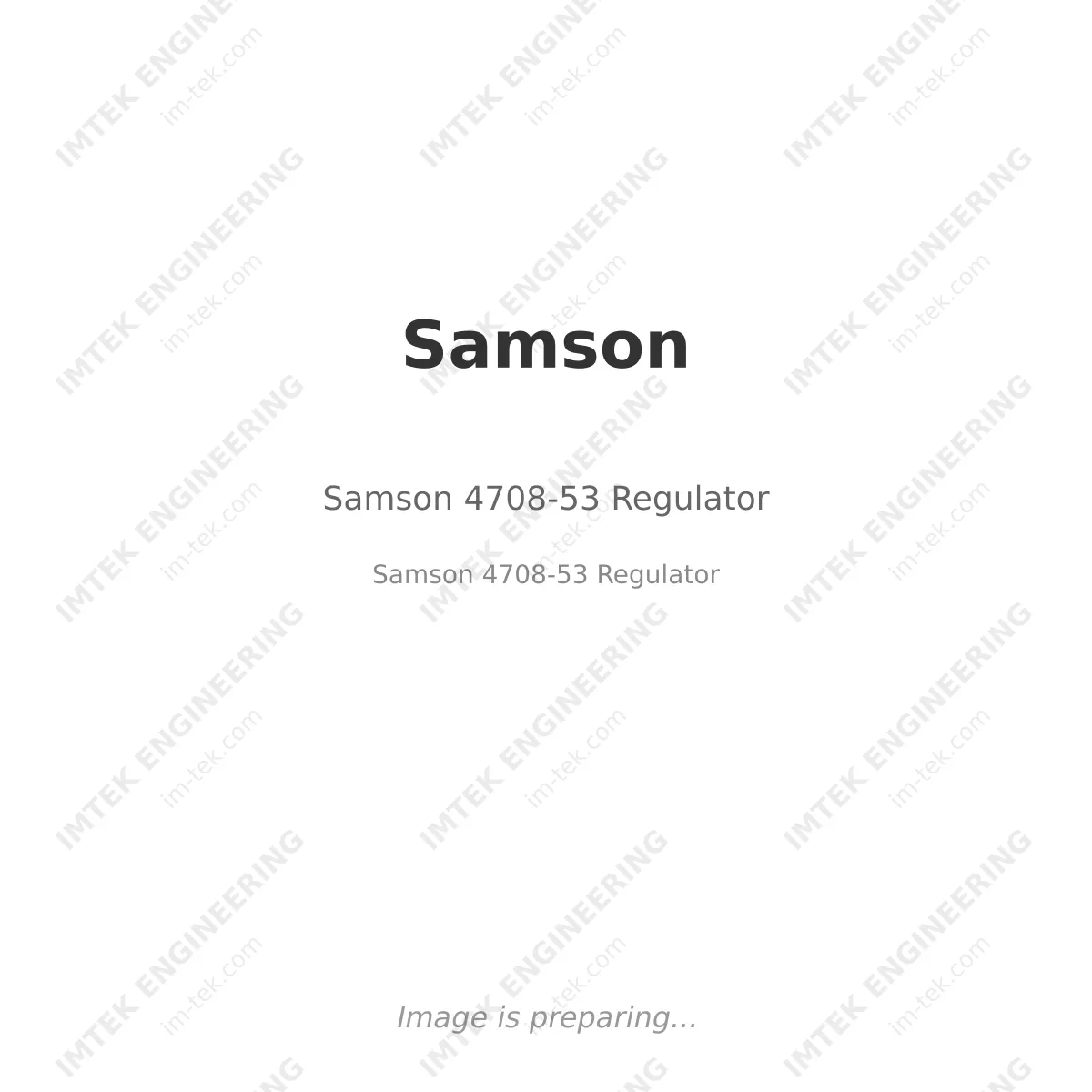 Samson Samson 4708-53 Regulator - Samson 4708-53 Regulator