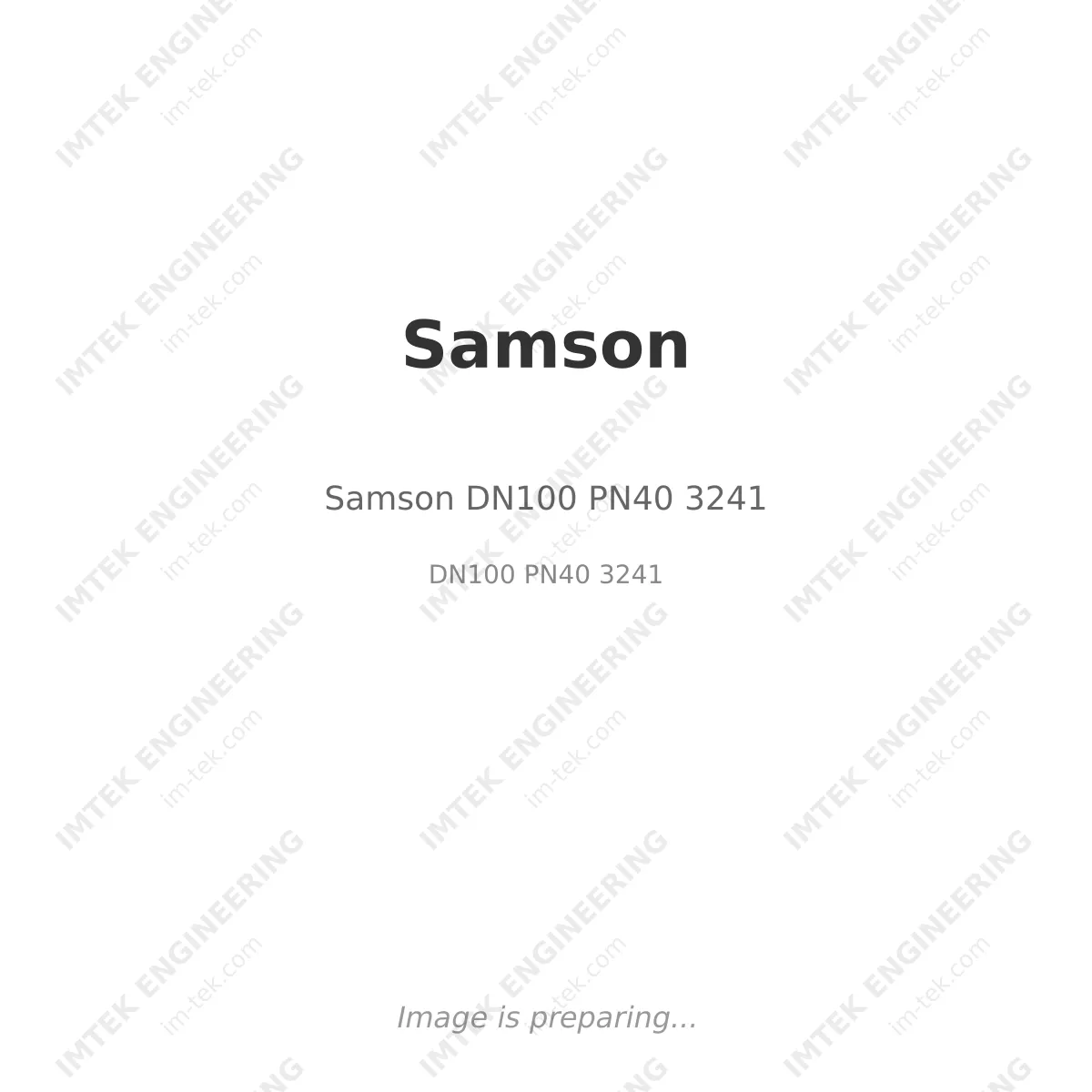 Samson Samson DN100 PN40 3241 - DN100 PN40 3241