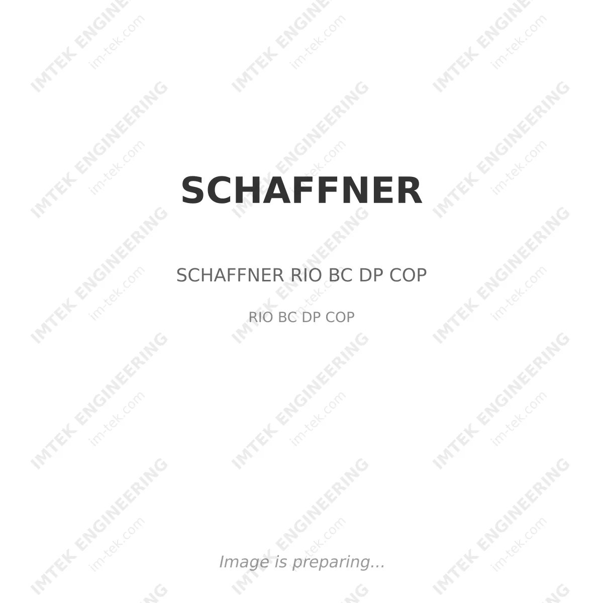 SCHAFFNER SCHAFFNER RIO BC DP COP - RIO BC DP COP