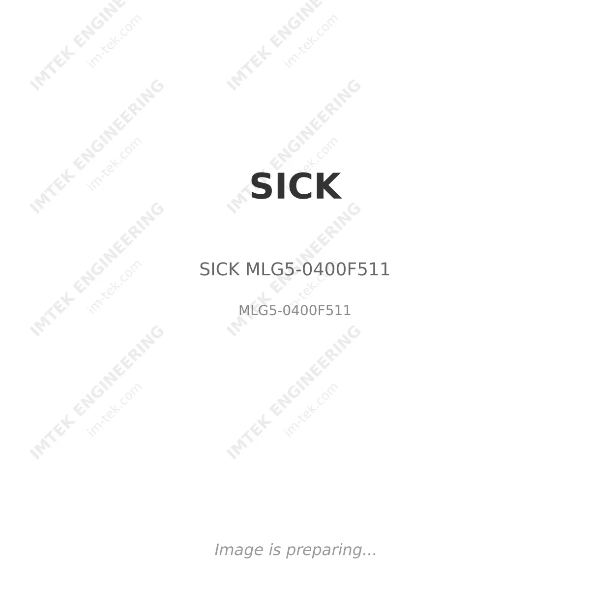 SICK SICK MLG5-0400F511 - MLG5-0400F511