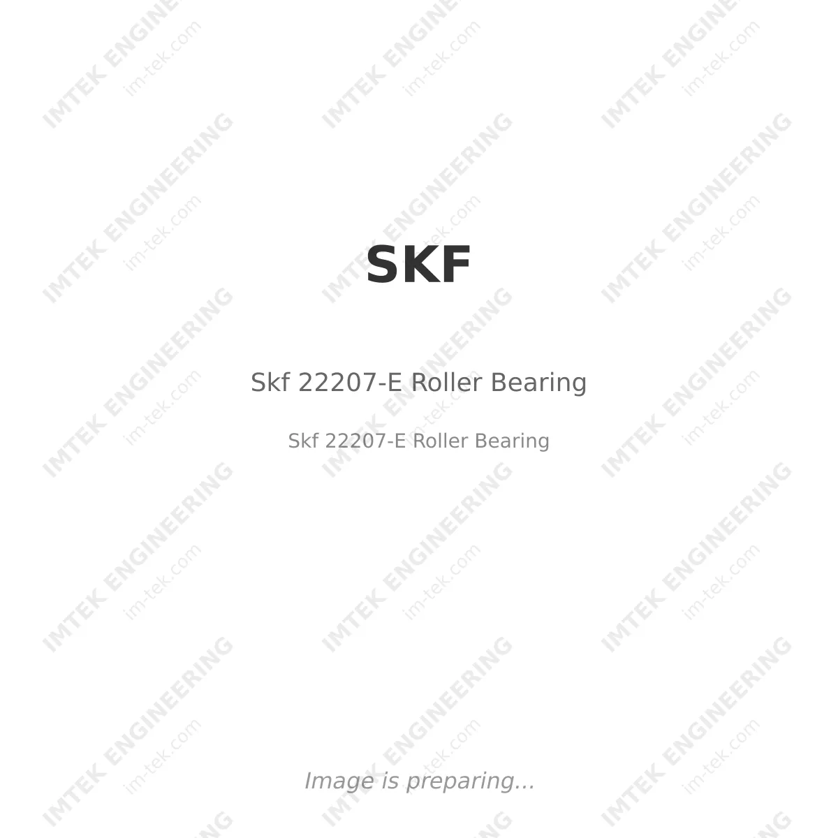 SKF Skf 22207-E Roller Bearing - Skf 22207-E Roller Bearing