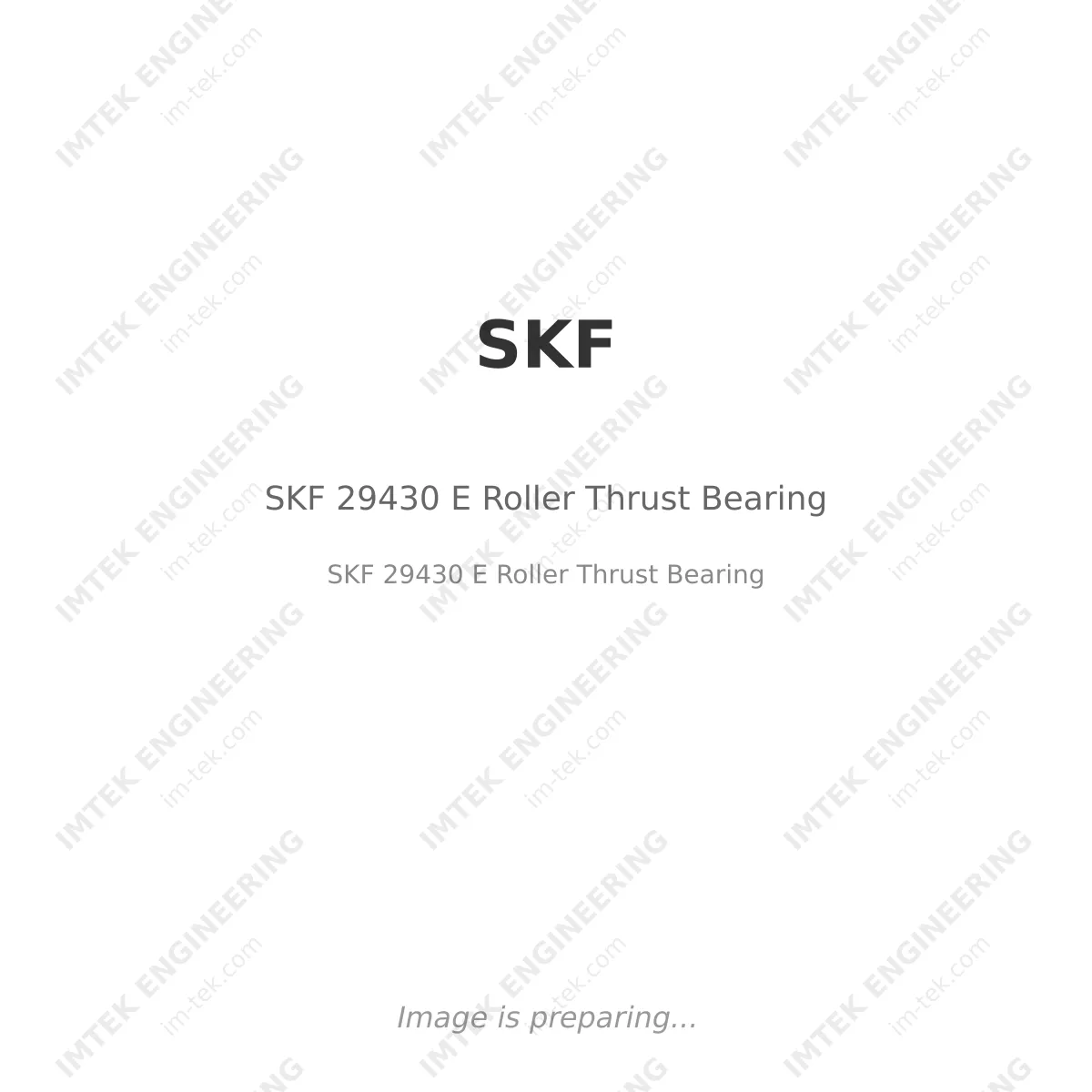 SKF SKF 29430 E Roller Thrust Bearing - SKF 29430 E Roller Thrust Bearing