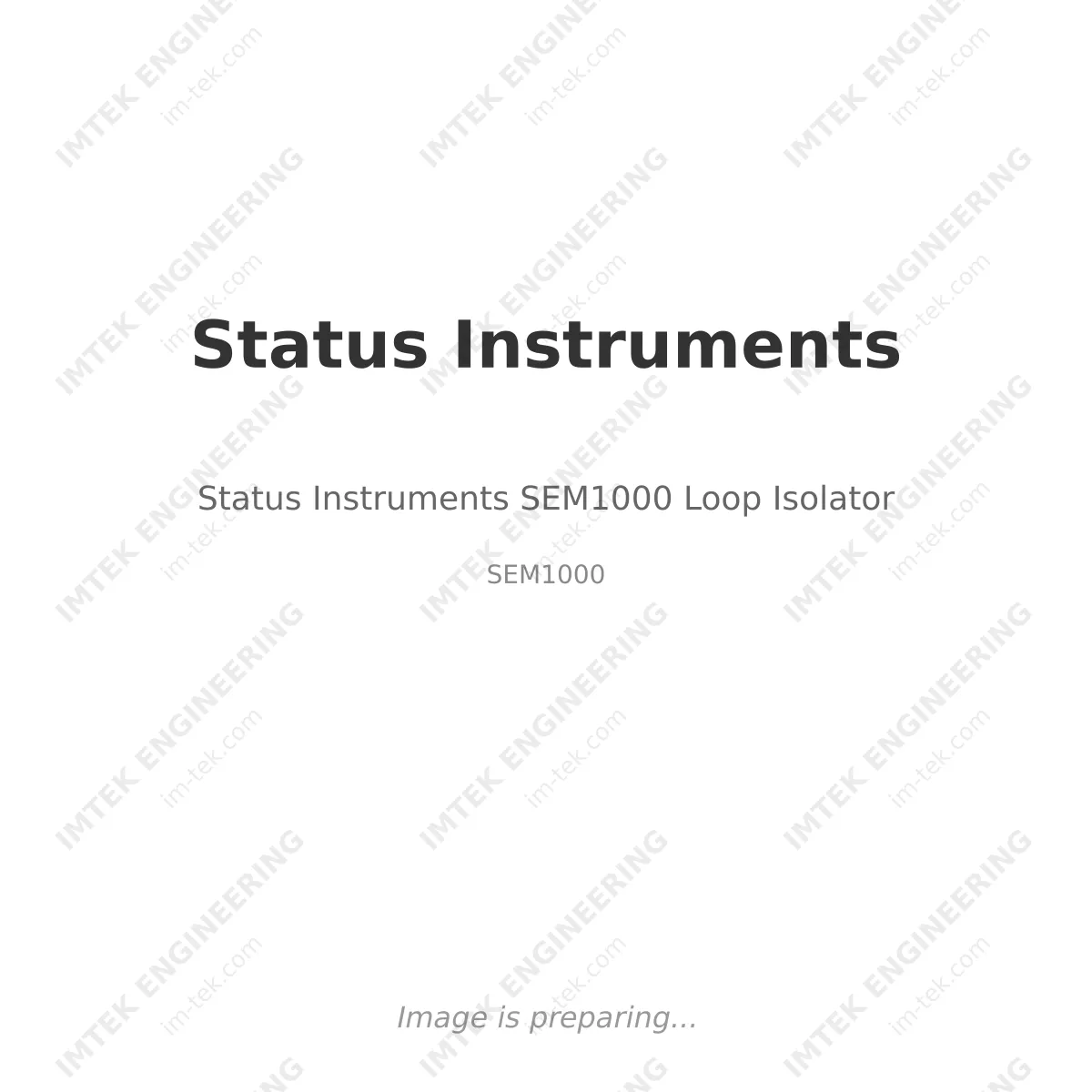 Status Instruments Status Instruments SEM1000 Loop Isolator - SEM1000