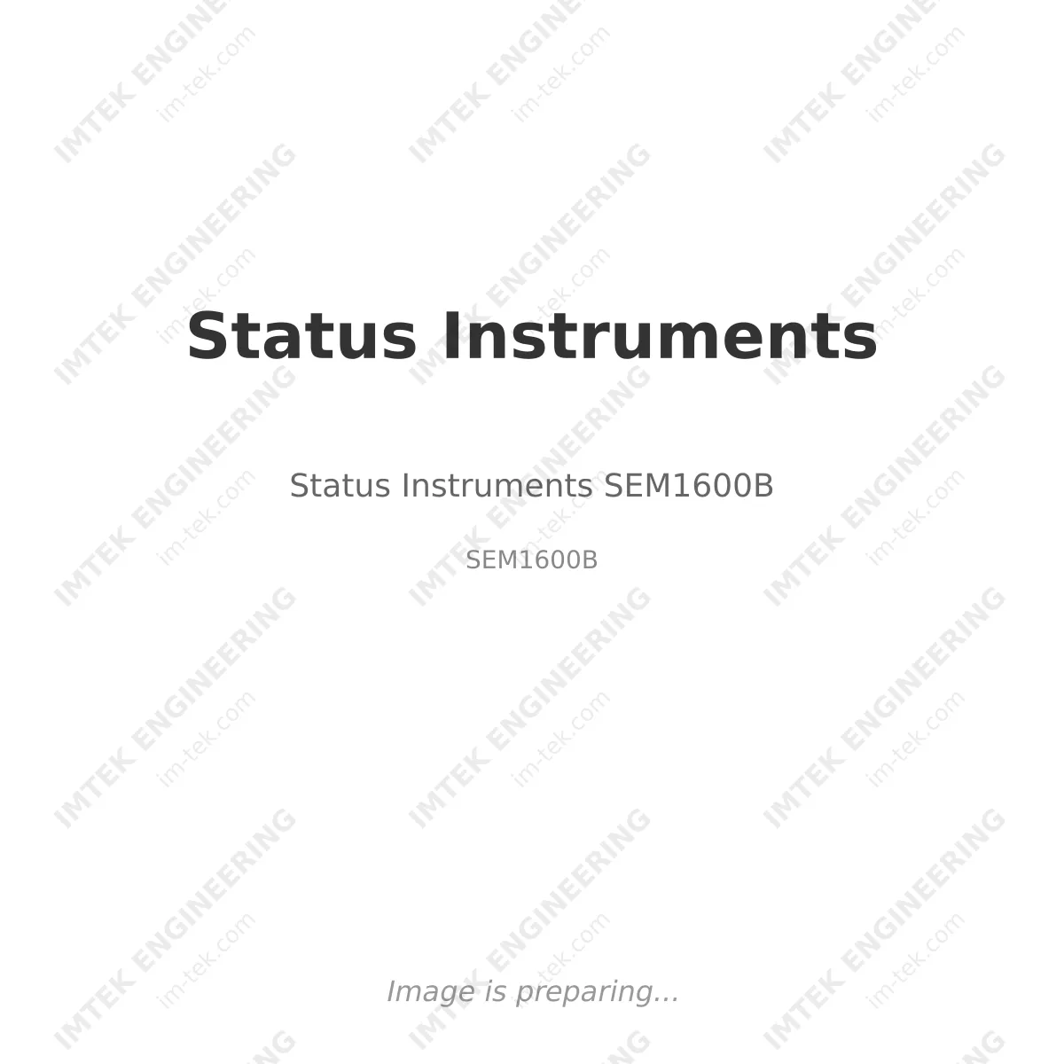 Status Instruments Status Instruments SEM1600B - SEM1600B
