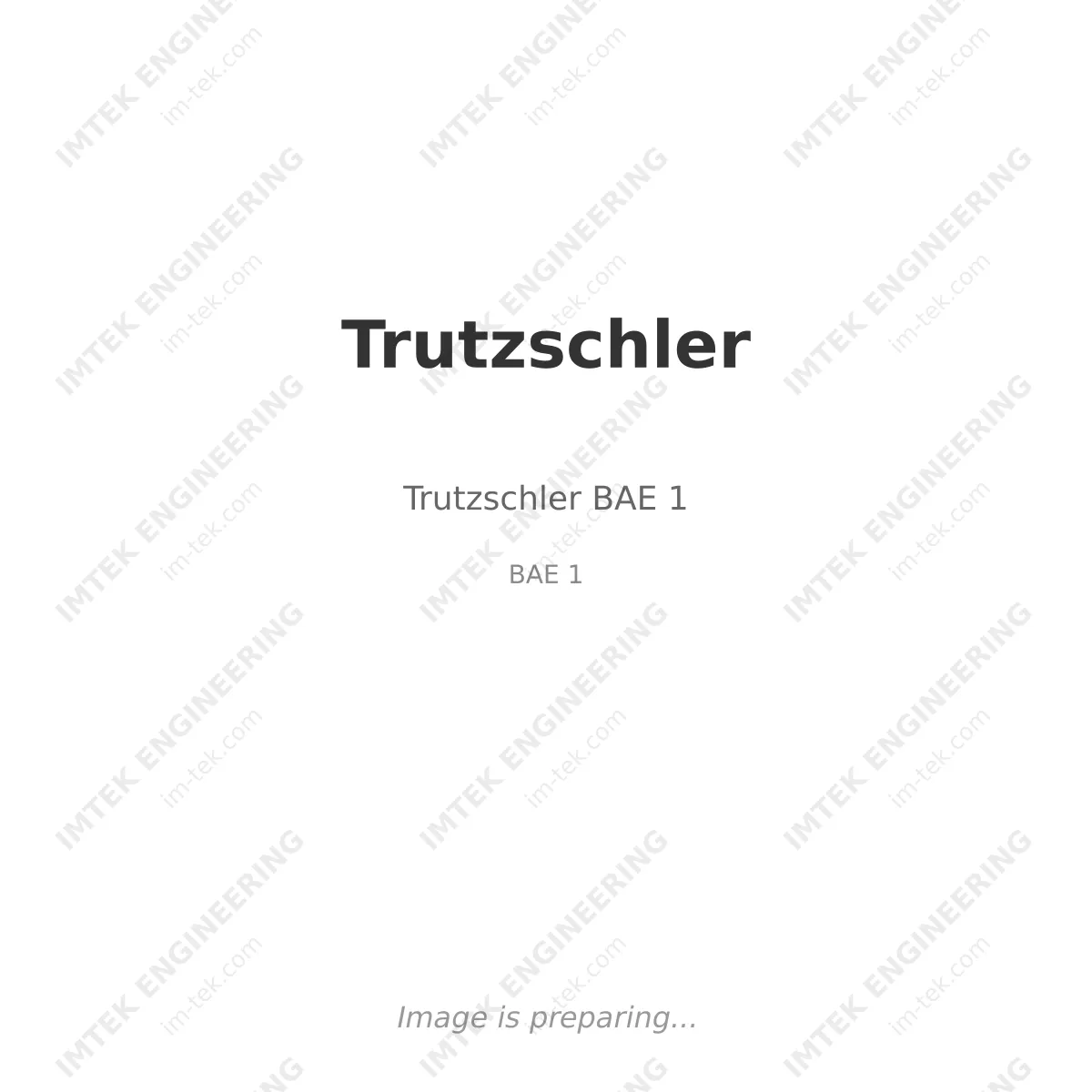 Trutzschler Trutzschler BAE 1 - BAE 1