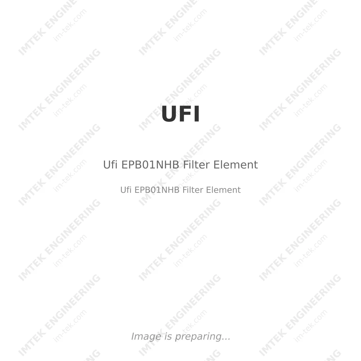 UFI Ufi EPB01NHB Filter Element - Ufi EPB01NHB Filter Element