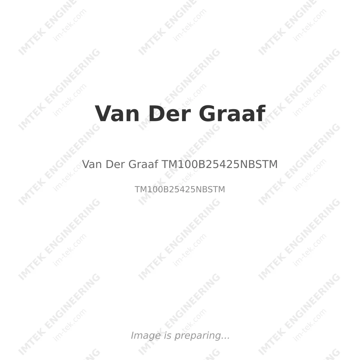 Van Der Graaf Van Der Graaf TM100B25425NBSTM - TM100B25425NBSTM