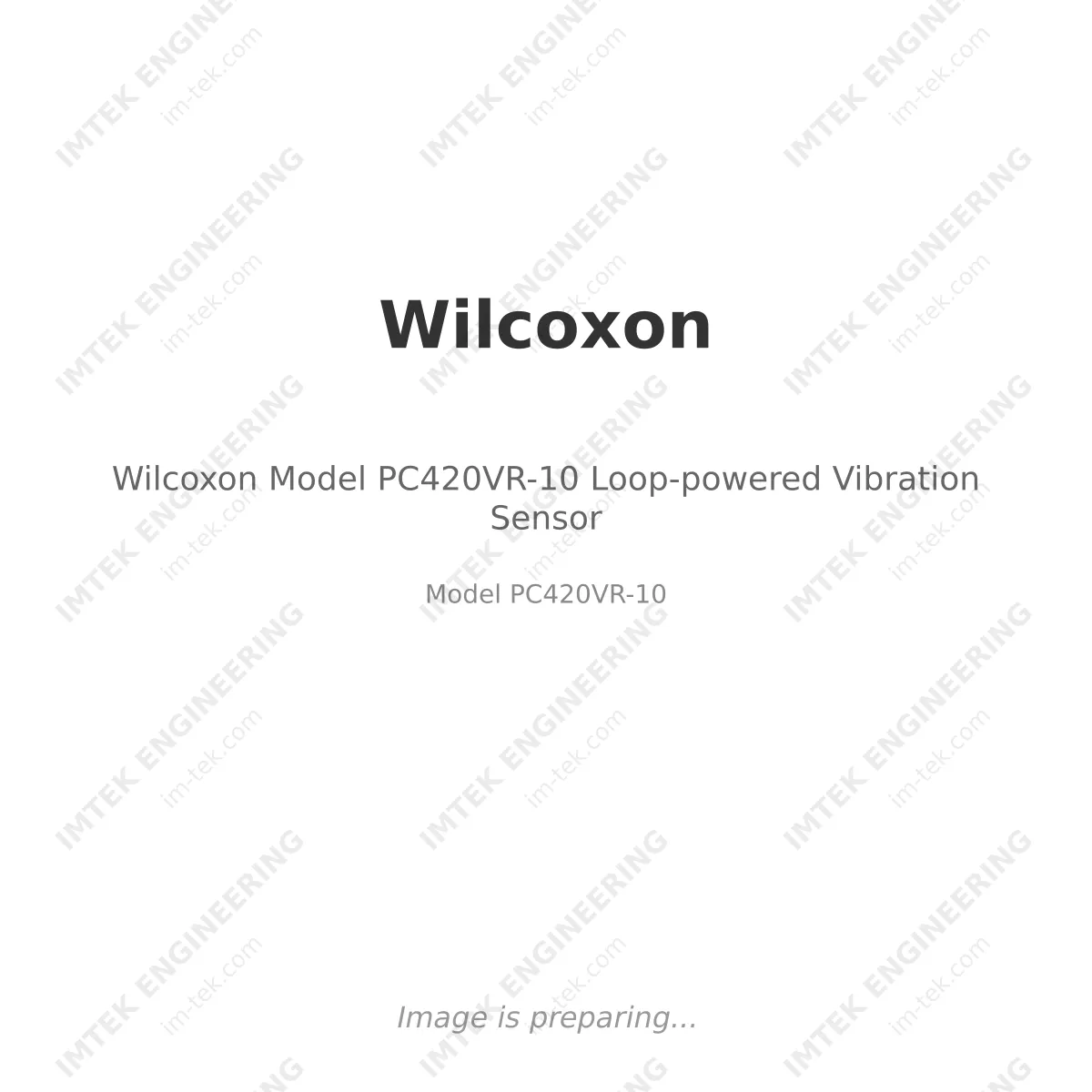 Wilcoxon Wilcoxon Model PC420VR-10 Loop-powered Vibration Sensor - Model PC420VR-10