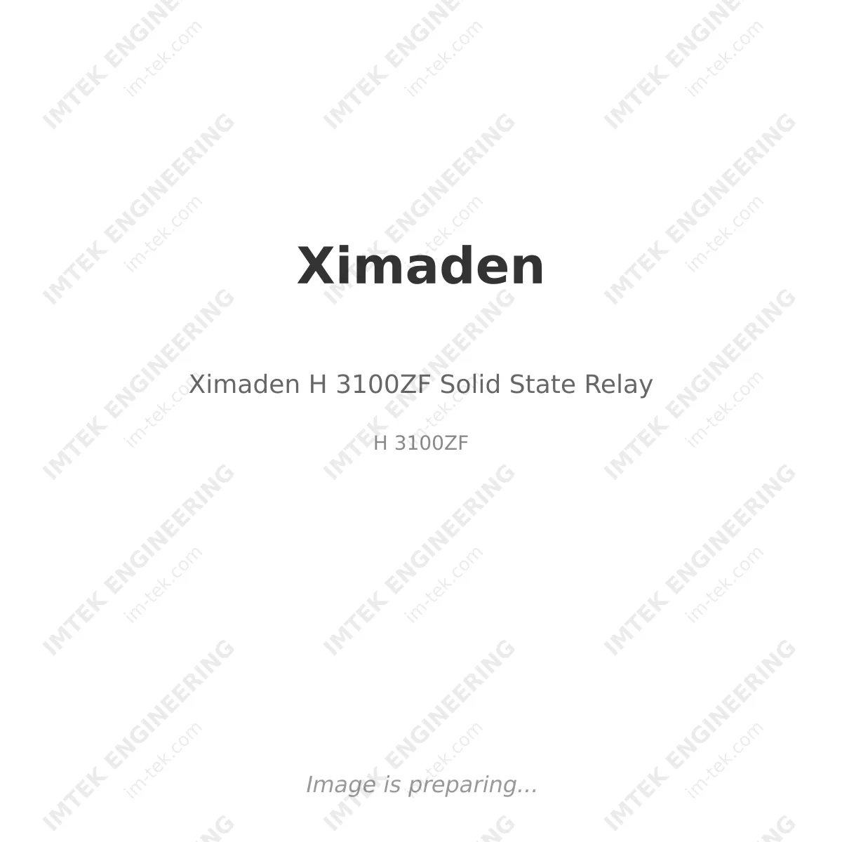 Ximaden Ximaden H 3100ZF Solid State Relay - H 3100ZF