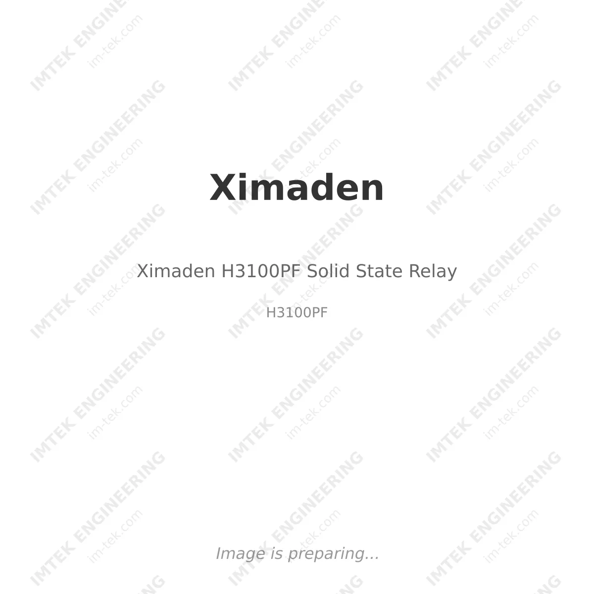 Ximaden Ximaden H3100PF Solid State Relay - H3100PF