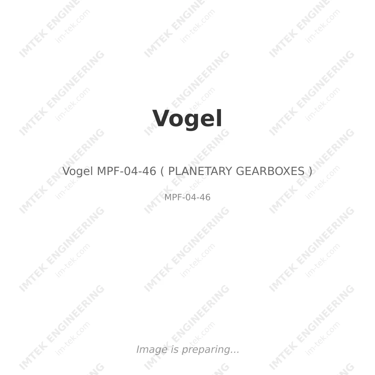 Vogel Vogel MPF-04-46 ( PLANETARY GEARBOXES ) - MPF-04-46