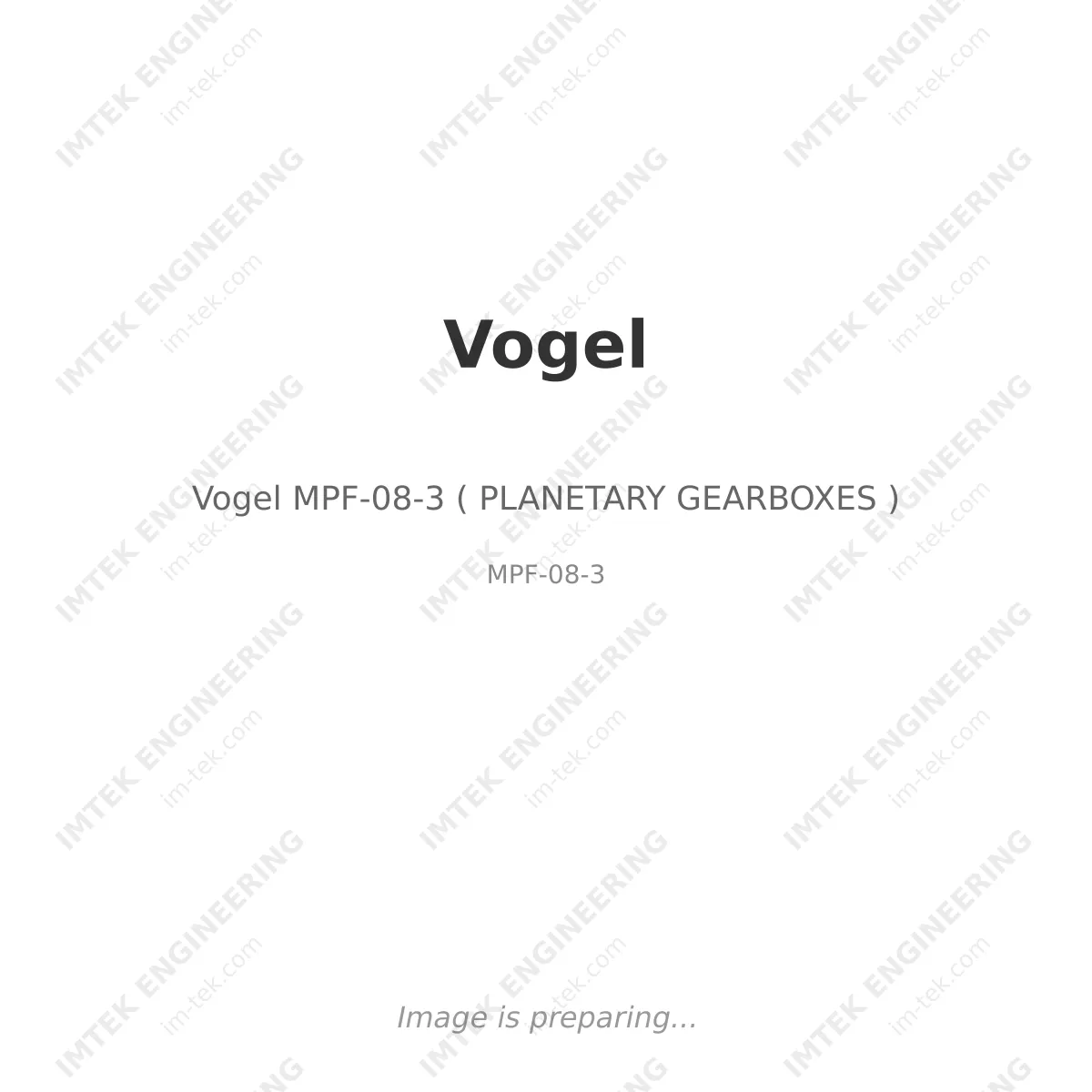 Vogel Vogel MPF-08-3 ( PLANETARY GEARBOXES ) - MPF-08-3