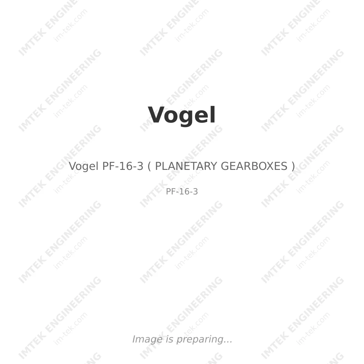 Vogel Vogel PF-16-3 ( PLANETARY GEARBOXES ) - PF-16-3