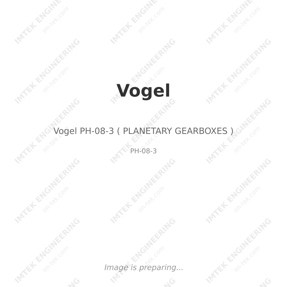 Vogel Vogel PH-08-3 ( PLANETARY GEARBOXES ) - PH-08-3