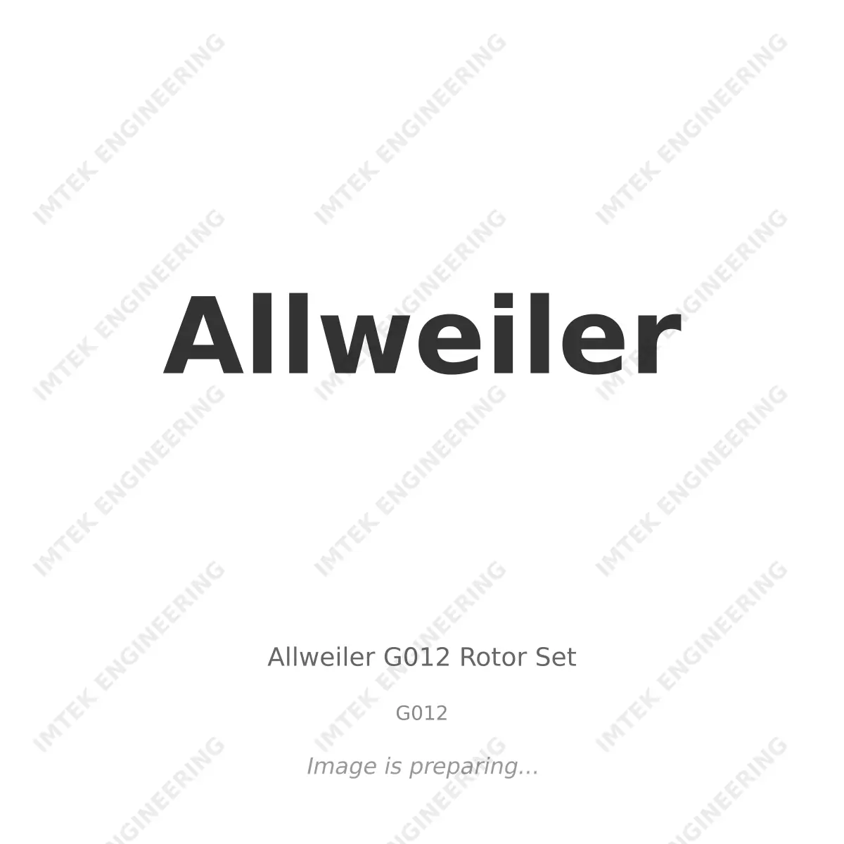 Allweiler Allweiler G012 Rotor Set - G012
