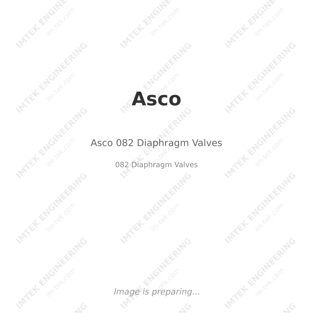 Asco Asco 082 Diaphragm Valves - 082 Diaphragm Valves