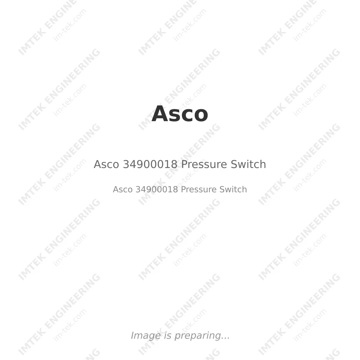 Asco Asco 34900018 Pressure Switch - Asco 34900018 Pressure Switch