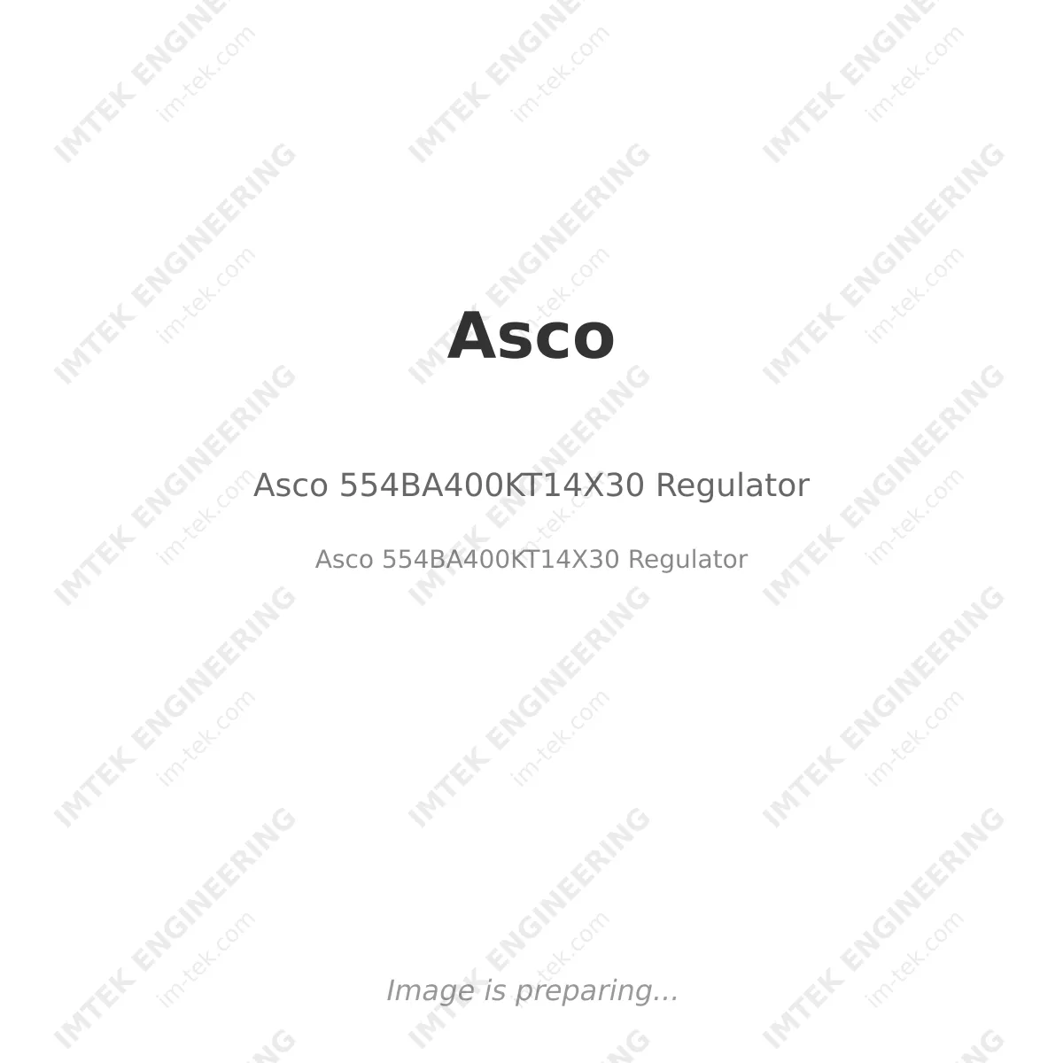 Asco Asco 554BA400KT14X30 Regulator - Asco 554BA400KT14X30  Regulator
