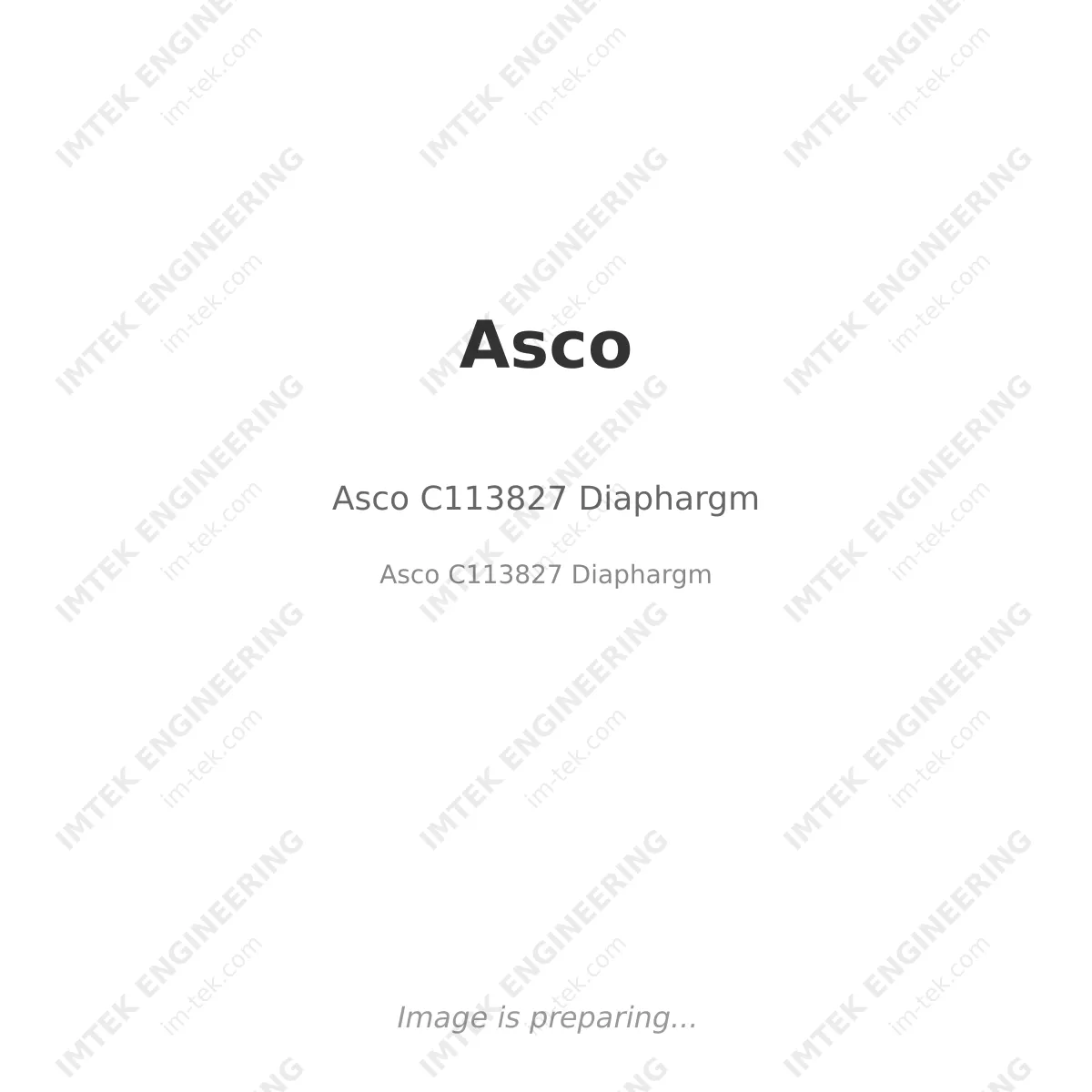 Asco Asco C113827 Diaphargm - Asco C113827 Diaphargm
