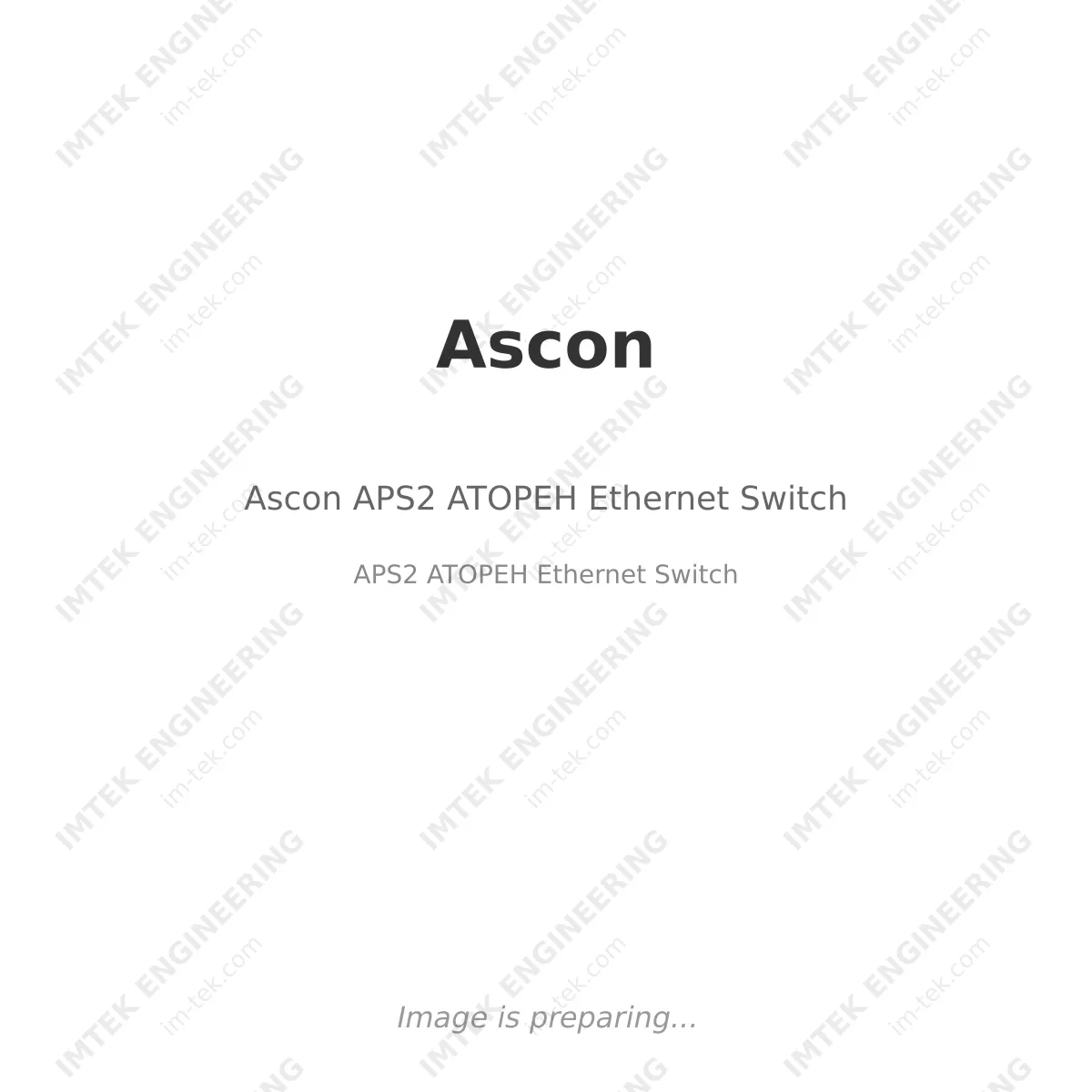 Ascon Ascon APS2 ATOPEH Ethernet Switch - APS2 ATOPEH Ethernet Switch