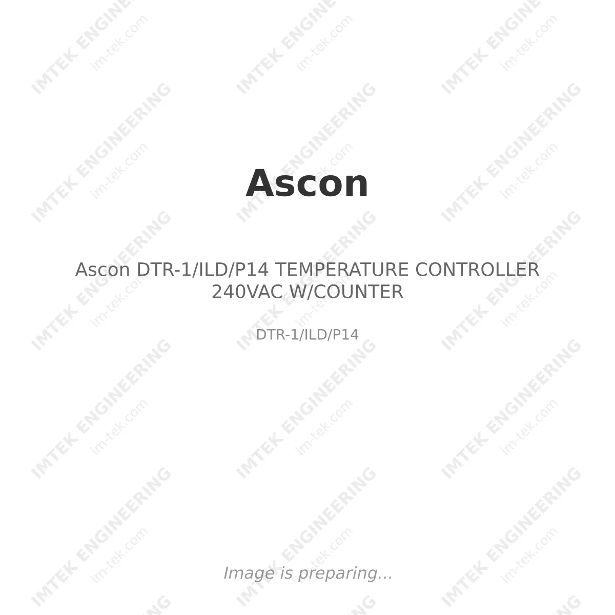 Ascon Ascon DTR-1/ILD/P14 TEMPERATURE CONTROLLER 240VAC W/COUNTER - DTR-1/ILD/P14