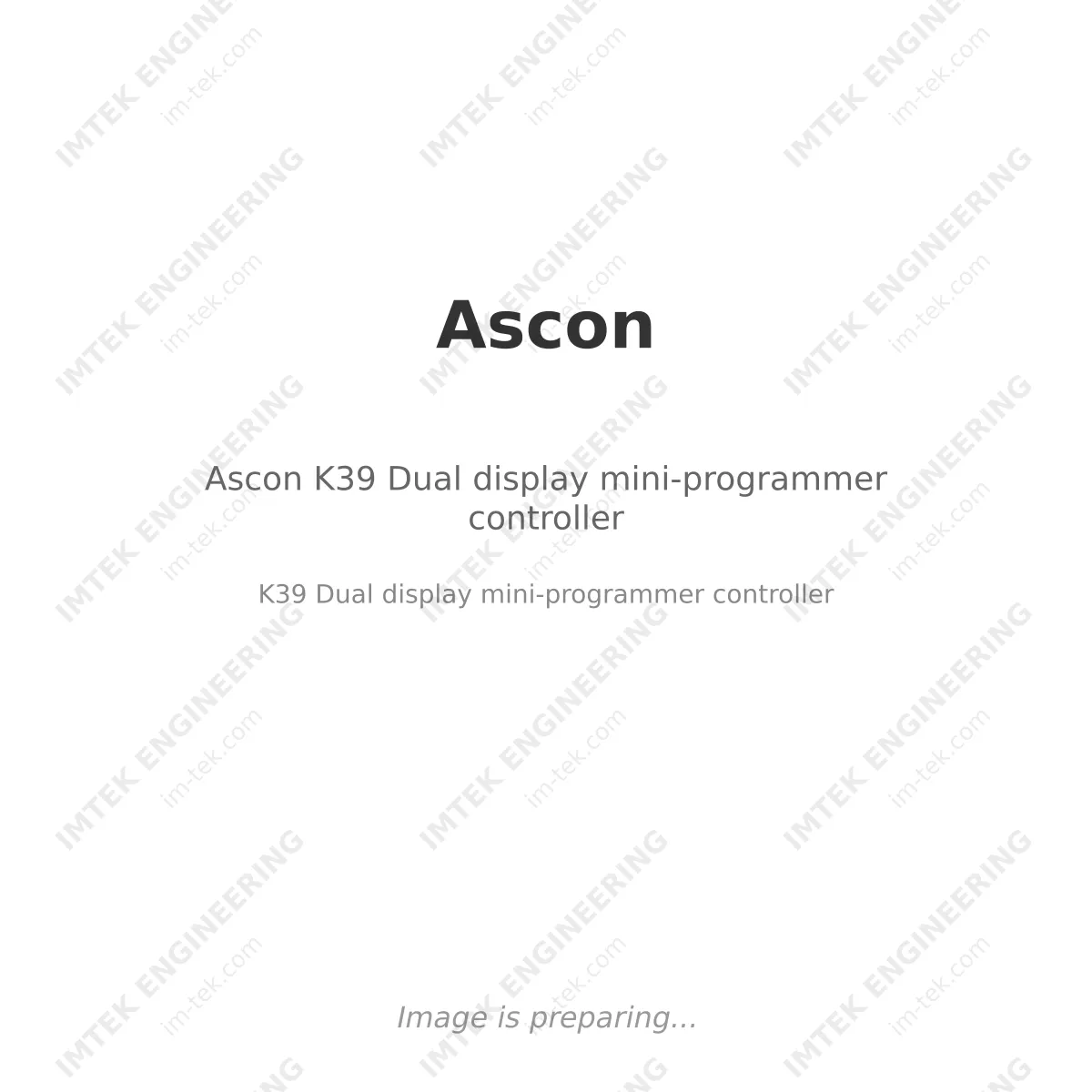Ascon Ascon K39 Dual display mini-programmer controller - K39 Dual display mini-programmer controller